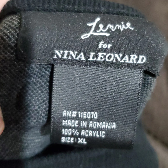 Lennie for Nina Leonard knit dress w attached fringe vest new with tags - Picture 9 of 9